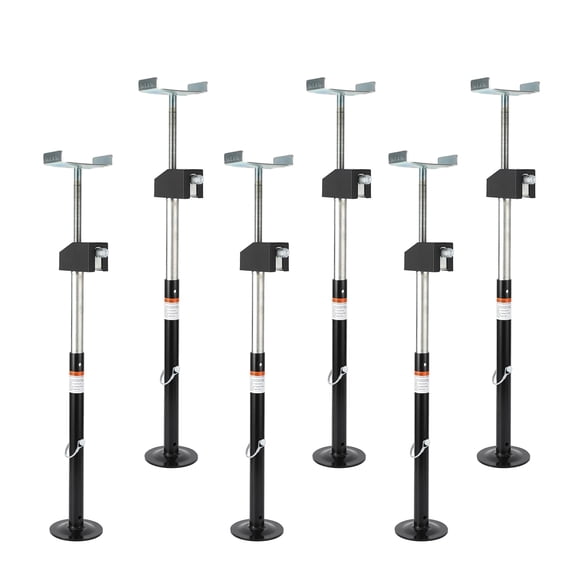 RV Slide Out Support Jacks (Set of 6) - 5000lb Heavy Duty Rv Stabilizer Jacks Support, 21"-49" Quick-Lift Adjustable - Power Drill & Hand Crank Compatible for Campers, Travel Trailers & RVs