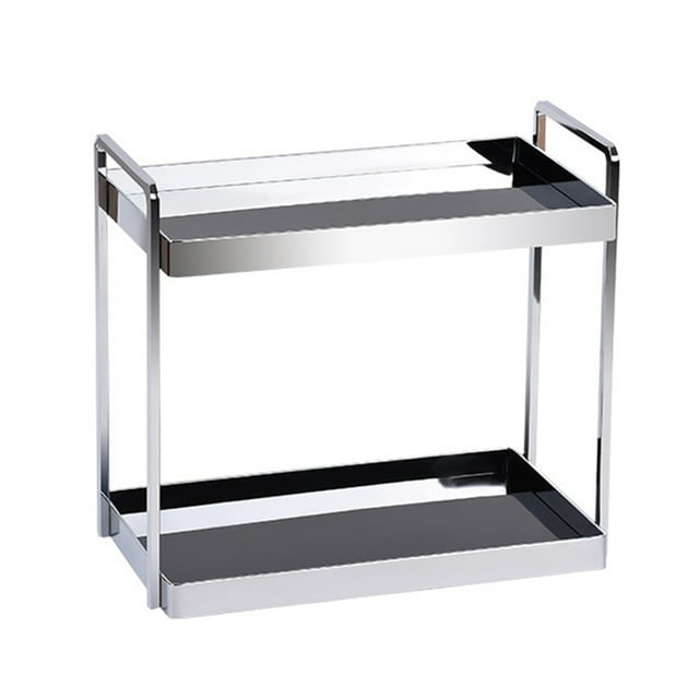 Estante de almacenamiento de cocina Matsuzay acrílico 2 niveles Negro