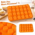 thumbnail image 2 of 24 Cups Silicone Muffin Pan Mini Cupcake Pan, Nonstick Food Grade Silicone Baking Pan 1 Pack (Orange), 2 of 3