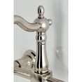 thumbnail image 2 of Kingston Brass KS2448AX Heritage Double-Handle Wall-Mount Bridge Kitchen Faucet, Brushed Nickel, 2 of 7