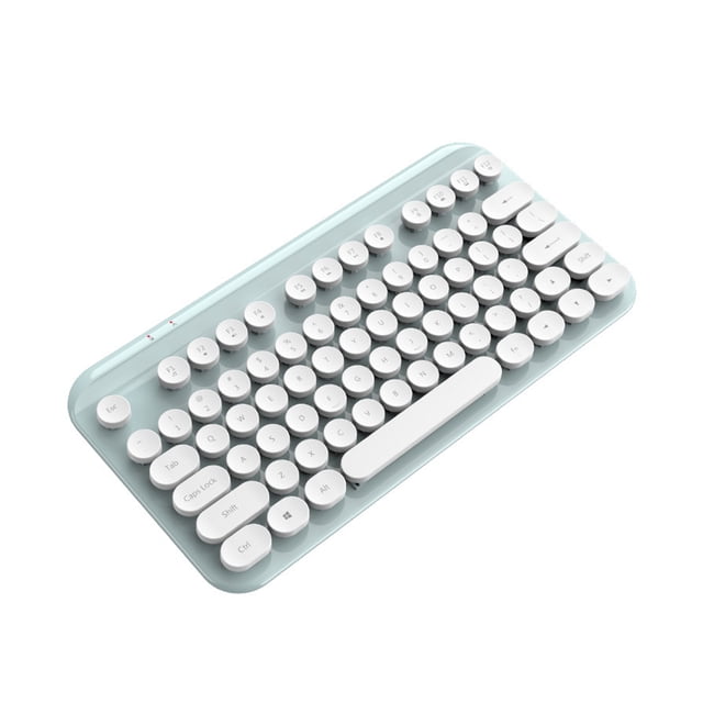 Methold Teclado inalámbrico Oficina Máquina de escribir Sensación mecánica Teclados para portátiles Colores mezclados 75 teclas Mini Videojuegos y accesorios