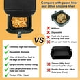 thumbnail image 5 of 9 Inch Square Silicone Air Fryer Liners for 6 to 8QT, Set of 2, Reusable Silicone Airfryer Tray Insert, Air Fryer Accessories for Corsori 6QT, Airfryer Pro XL 6.5QT, & More, 5 of 5