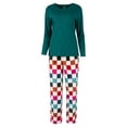 thumbnail image 6 of Fruit of the Loom Women's Beyond Soft Long Sleeve Top & Fleece Bottom Pajama Set, Sizes S-4X, 6 of 9