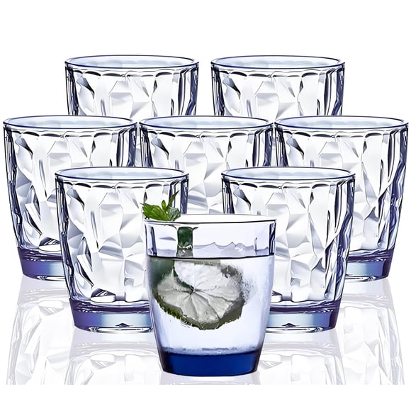Vasos para beber VEILEDGEM Unbreakable Tritan, 300 ml, juego de 8
