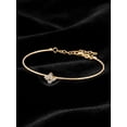 thumbnail image 3 of Pulsera Aro Flor Diamantes Naturales Oro Sólido 14k, 3 of 5