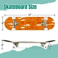 thumbnail image 2 of 31'' Complete Skateboard 7 Layer Canadian Maple Double Kick Deck Skateboards dog paw print bone hearts Orange Skate Board for Beginner Adult Gifts, 2 of 5