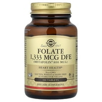 Solgar Folate 1,333 MCG DFE (Metafolin® 800 mcg) Tablets - 100 ct