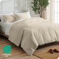 thumbnail image 3 of Bare Home Housse de Couette et Ensemble de Taies de Luxe - Premium 1800 Collection - Ultra Doux - Lit Simple/simple TG, Sable, 2 Pcs, 3 of 8