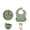 Green, variant on PEACNNG Silicone Baby Plates Spoons Forks Bib Bowls Plates Cup Child Feeding Suction Kids Toddler Eating Tableware Tableware Non-slip set