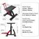 thumbnail image 4 of Soporte elevador hidráulico para motocicleta, capacidad 440 lbs, mesa ajustable para taller y mantenimiento, 4 of 4