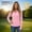 Pink, variant on Women's Sun Shirts Rash Guard Collared Long Sleeve Quarter-Zip Tops UV Protection Golf Shirts