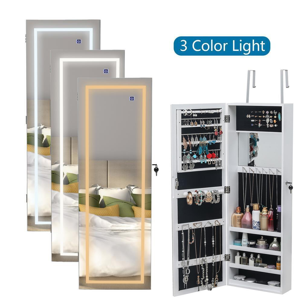 Jewelry with Full Length Mirror, Door Hanging Full Mirror