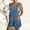 Navy, variant on Dgankt Women’s Sleeveless Playsuit Women's Loose Sleeveless Printed Overalls Summer Casual Strap Loose Short Jumpsuit Rompers With Pocket Summer Jumpsuit
