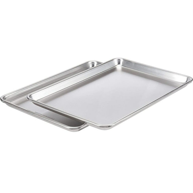 6-Pack) 1/8 Size Aluminum Bun Sheet Baking Pan Serving Tray 6 1/2
