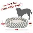 thumbnail image 3 of Majestic Pet Sherpa Chevron Bagel Pet Bed for Dogs, Calming Dog Bed Washable, Extra Large, Grey, 3 of 5