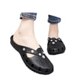 thumbnail image 3 of Women Rhinestone Flat Sandals EVA Garden Sandals Summer Shoes Lightweight, 3 of 8