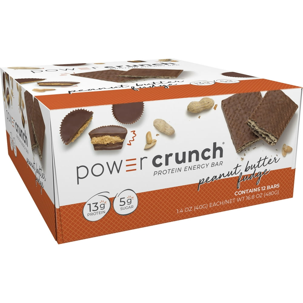 Power Crunch ORIGINAL Protein Energy Bar Peanut Butter Fudge, 1.4 oz, 12 Count