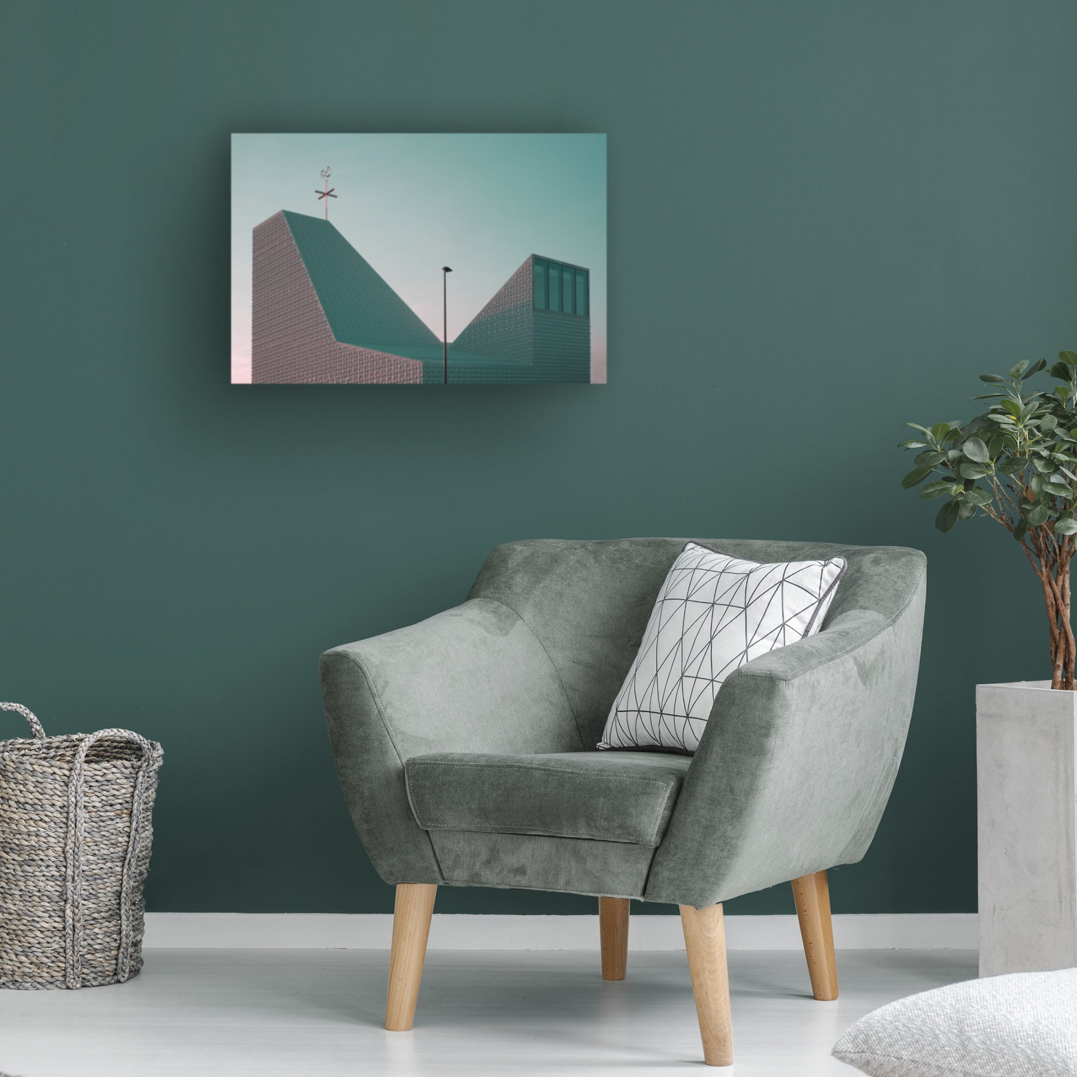 Canvas Wall Art - Mike Kreiten 'Sprungschanze Gottes - Poing' Wall Art for Living Room, Bedroom, or Office D?cor by Trademark Fine Art - 47 x 30 Inches