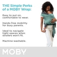 thumbnail image 4 of Portabebés Moby Wrap | envoltura reversible | Portabebés para recién nacidos y bebés | #1 envoltura para bebé | Regalo de bebé | Mantiene al bebé seguro y protegido | para todo tipo de cuerpo | Perfec, 4 of 5