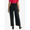 thumbnail image 2 of Jessica London Women's Plus Size Petite Stretch Knit Wide Leg Pant, 2 of 6
