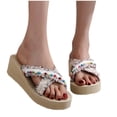 thumbnail image 4 of Zapatillas con punta abierta para mujer, sandalias cómodas, informales, cómodas, para la playa Wmkox8yii ytu4792, 4 of 8