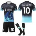 thumbnail image 1 of 2025-2026 Liverpool Special Anniversary Edition Blue Football Shirt with Socks No.10 MAC ALLISTER, 1 of 2