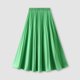 thumbnail image 2 of Gibobby faldas para niña Falda plisada para mujer Primavera y verano Cintura elástica Falda larga delgada Línea A(Verde， Talla única), 2 of 5