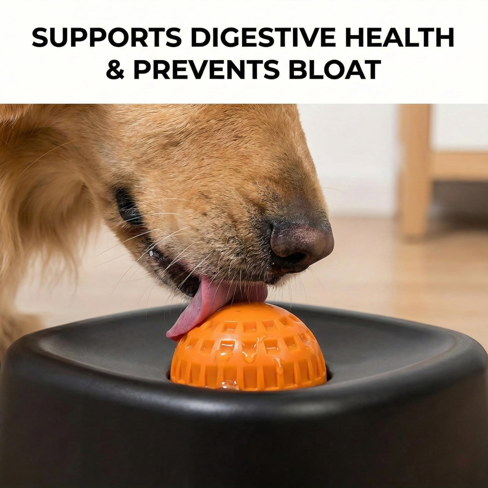 Slow Feed Liquid Dog Bowl with Roller Ball, Anti-Slip Interactive Lick Bowl for Dogs and Cats, Bone Broth Treat Feeder