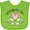 Apple Green, variant on Inktastic Grandpa's Girl Heart Flowers Girls Baby Bib