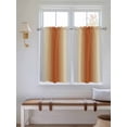 thumbnail image 2 of Burnt Orange Grey Ombre Bathroom Window Curtain, Farmhouse Gradient Minimalist Light Filtering Coffee Kitchen Curtains, Bedroom Living Room Curtains 2 Panel 84"x54", 2 of 6