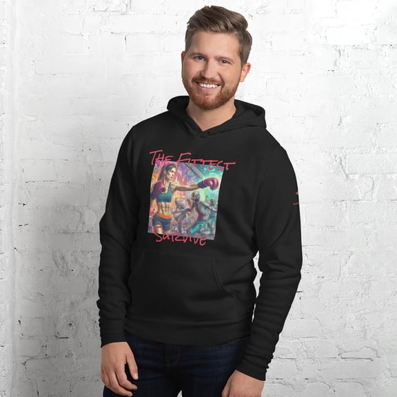 The Fittest Survive Unisex boxing hoodie (Black, S)
