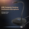 thumbnail image 3 of Micrófono de cuello de cisne USB G22 para computadora, ideal para conferencias, transmisiones en vivo y juegos, con cabeza condensadora, disponible en color negro o blanco, fabricado en metal., 3 of 6