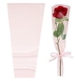 thumbnail image 1 of Uxcell 100 Pack Flower Wrapping Bag, Light Pink Floral Packing Sleeves, 1 of 6