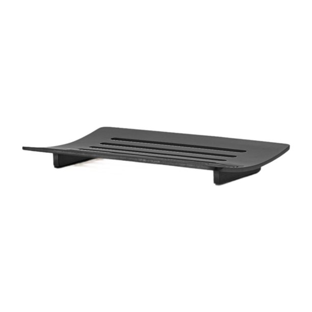 Contenedor de jabón de jabón de ducha Contenedor práctico Antislip Pad, estuche de jabón de jabón de acero inoxidable para el baño del dormitorio. Negro