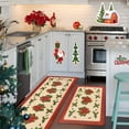 thumbnail image 4 of Christmas Poinsettia Kitchen Mats for Floor 2 Piece Cushioned Anti Fatigue Kitchen Rugs Set Non Skid Merry Christmas Kitchen Floor Carpet Set for Home Kitchen Christmas Decor, 4 of 6