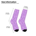 thumbnail image 2 of Rateoe Lilac Glittering Pattern Children's Socks, Socks Gifts ,kids Crew Soft Cotton Socks , Moisture-Wicking, Durable, Ideal for Daily Wear & Sports, 2 of 5