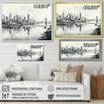 thumbnail image 4 of Designart "Cityscape Sketch Hong City painting I" Hong Kong Floater Framed Wall Decor, 4 of 7