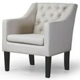 thumbnail image 1 of Baxton Studio Brittany Fauteuil d'Appoint Capitonné Beige et Noir, 1 of 5