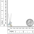 thumbnail image 4 of Gem Stone King 925 Silver and 10K Yellow Gold White Topaz and Sky Blue Aquamarine Pendant Necklace for Women (2.85 Cttw, Oval 8X6MM, 7X5MM and 6X4MM, Gemstone November Birthstone, with 18 inch Chain), 4 of 4