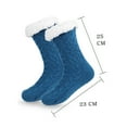 thumbnail image 3 of Visland Women Knitted Fuzzy Socks, Fashion Casual Solid Color Anti-slip Soft Cozy Fleece Winter Foot Warm Slipper Socks for Home Sleep and Daily Wear, 3 of 8
