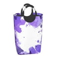 thumbnail image 2 of XMXY Watercolor Purple Texture Rectangular Laundry Basket Organizer , Collapsible Folding Tall Clothes Hampers for Laundry with Handles, 2 of 6