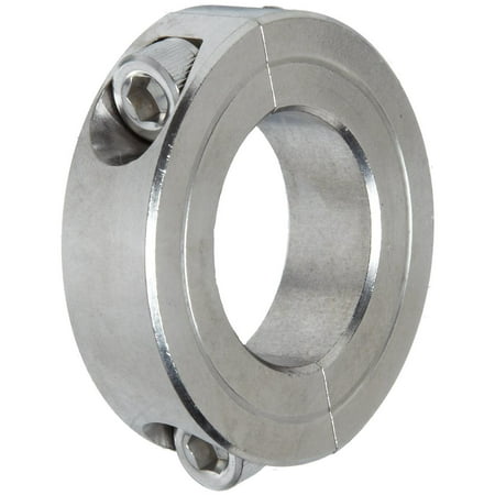 

T303 Stainless Steel Two-Piece Clamping llar 1 Bore Size 1-3/4 Outside Diameter 1/4 -28 x 5/8 Set