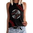 thumbnail image 2 of Bovemsi Baseball Shirt Women Baseball Mom Tank Tops Graphic Tee Cute Workout T Shirts Casual Summer Sleeveless Vest, Black Women's Summer Tank Tops, M, 2 of 4
