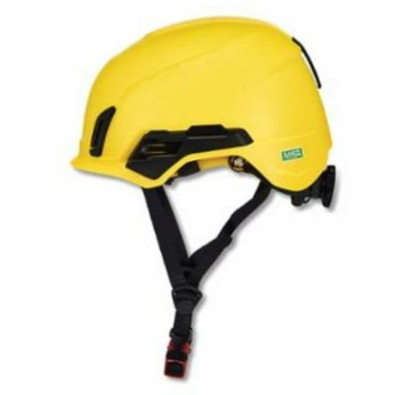 MSA 454-10242824 V-Gard H2 Safety Helmet - Type II Full Contact Rachet - Non-Vented - MIPS System, Yellow