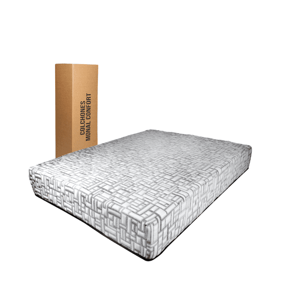 Colchón Queen En Caja Monal Confort Tecnología Adaptativa 21 cm de grueso Elian
