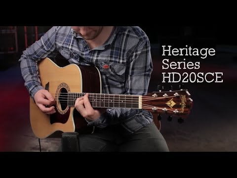 Washburn Heritage Dreadnought Acoustic Electric Guitar w/ Cutaway HD20SCE