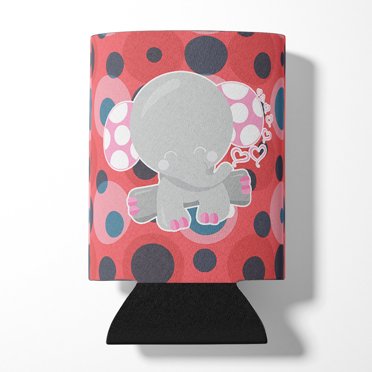 Elephant Lots of Polkadots Can or Bottle Hugger