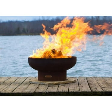 Fire Pit Art LB 36 in. Low Boy Wood Burning Fire Pit