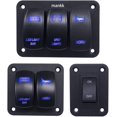 thumbnail image 5 of 1 Way Rocker Switch Panel Housing Black Anodized Aluminium Switch Shell Bracket with Screw for Car Boat Trailer K-M075-1K-LS, 5 of 5