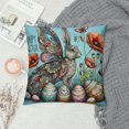 thumbnail image 2 of JEUXUS Pillow Case Short Plush Pillowcase (Universal 1) Easter Bunny Picture, Bunny Wall Art Rabbit White, 2 of 5